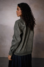 Load image into Gallery viewer, WABI SABI SUEDE JACKET -NOMAD OLIVE