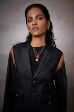 Load image into Gallery viewer, ASAI TAILORED BLAZER -BLACK
