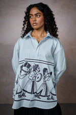 Load image into Gallery viewer, JASHN OVERSIZED SHIRT-SKY