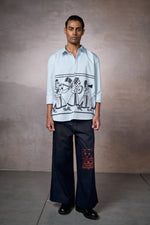 Load image into Gallery viewer, JASHN OVERSIZED SHIRT-SKY