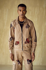 Load image into Gallery viewer, PATCHWORK JACKET-KHAKI