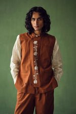 Load image into Gallery viewer, PACHO EMBROIDERED SET-INDIE RUST (SET OF 2)