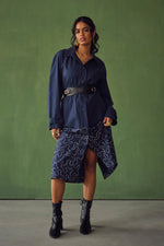 Load image into Gallery viewer, KOI TRENCH DRESS-EMBROIDERED