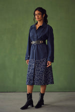 Load image into Gallery viewer, KOI TRENCH DRESS-EMBROIDERED
