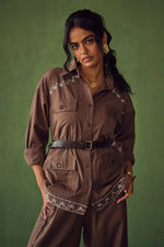 Load image into Gallery viewer, VOYCE SAFARI SHIRT-TAN