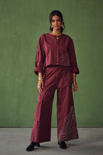 Load image into Gallery viewer, MASAI EMBROIDERED SET - MAROON
