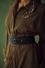 Load image into Gallery viewer, CRAY- MINIMALIST LEATHER BELT BLACK