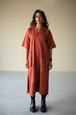 Load image into Gallery viewer, CARGO DRESS-CRAYON RED