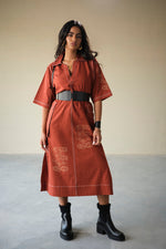 Load image into Gallery viewer, CARGO DRESS-CRAYON RED