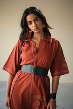 Load image into Gallery viewer, CARGO DRESS-CRAYON RED