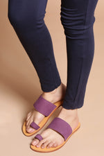 Load image into Gallery viewer, Vanshika Slippers- Purple - October Jaipur