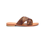 Load image into Gallery viewer, Criss Cross Slipper- Maroon Gold - October Jaipur