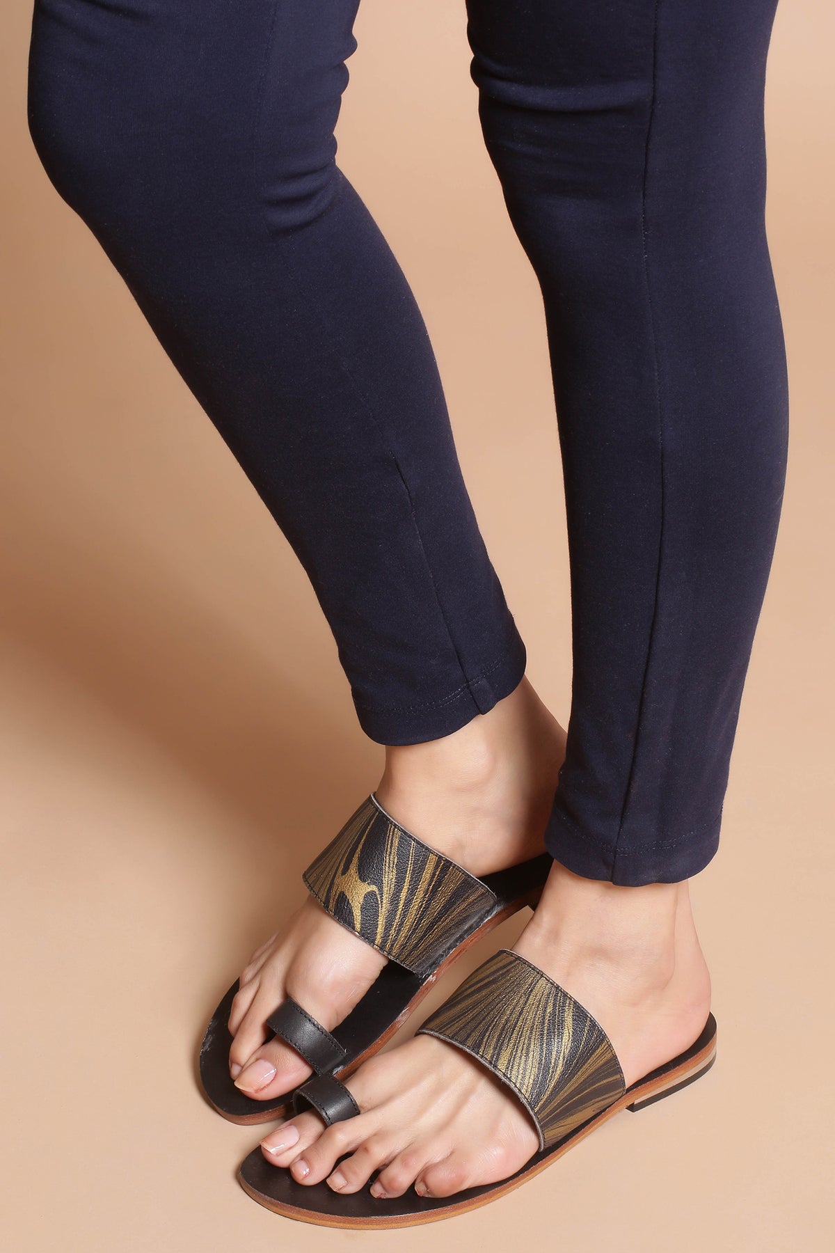 Vanshika Slippers- Black - October Jaipur