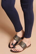 Load image into Gallery viewer, Vanshika Slippers- Black - October Jaipur