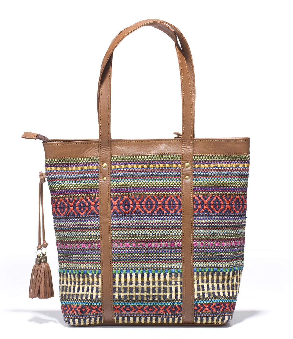 Shoppers Bag- Red Durrie - October Jaipur