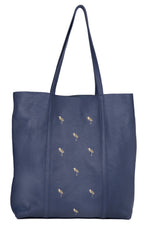 Load image into Gallery viewer, Leather Tote- Flamingo - October Jaipur
