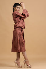 Load image into Gallery viewer, Camellia Skirt - Rust Posy - October Jaipur