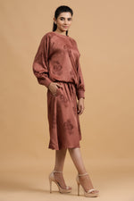 Load image into Gallery viewer, Camellia Sweat Top: Rust Posy - October Jaipur