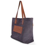 Load image into Gallery viewer, Suede Tote-Faith - October Jaipur