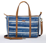 Load image into Gallery viewer, Office Handbag- Indigo Stripe - October Jaipur
