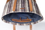 Load image into Gallery viewer, Grey Stripe Tote - October Jaipur