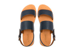 Load image into Gallery viewer, DOUBLE STRAP SANDAL-BLUE - October Jaipur