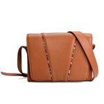 Load image into Gallery viewer, TAN LEATHER SATCHEL- THE MUSE - October Jaipur