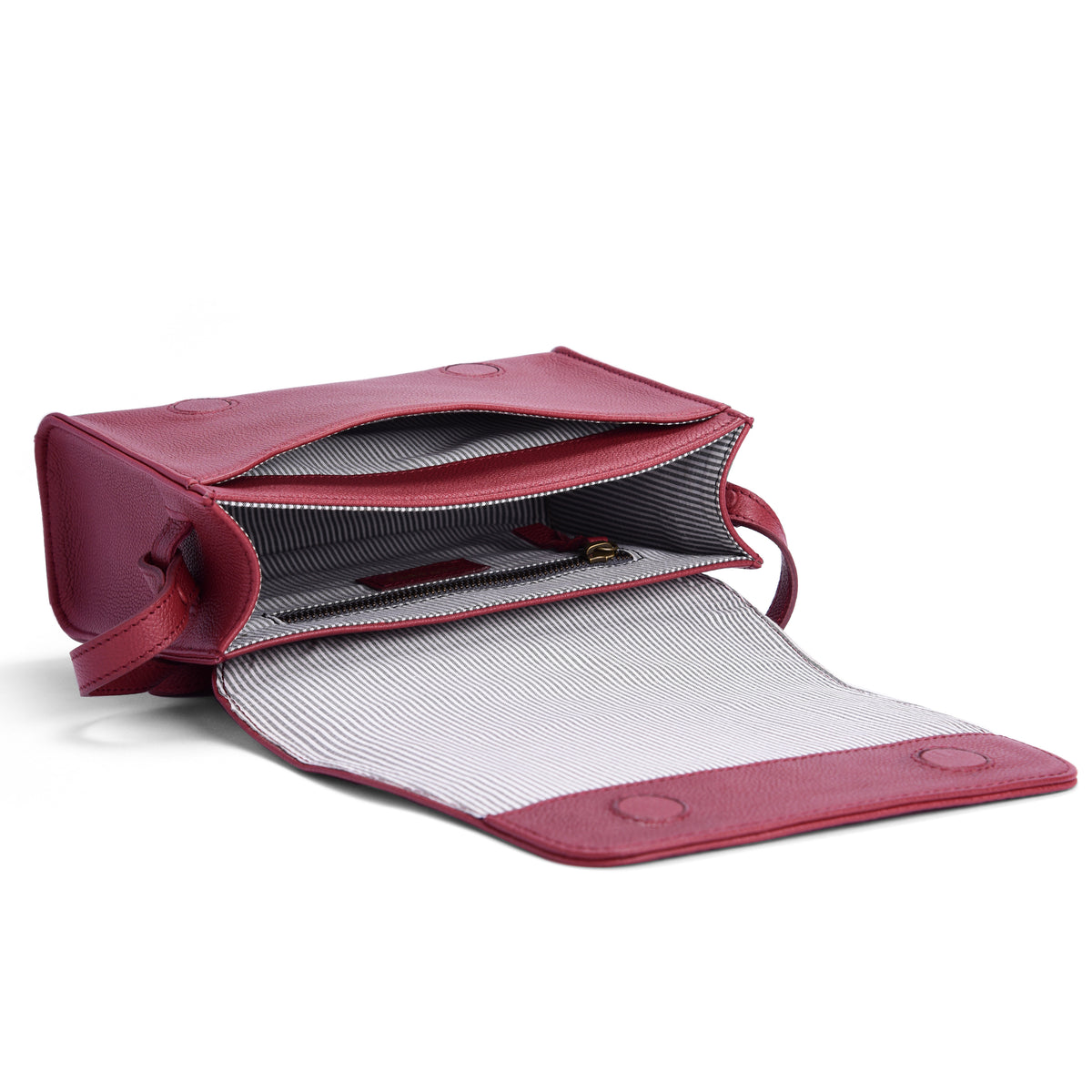 MAROON LEATHER SATCHEL-THE MUSE - October Jaipur