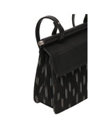 Load image into Gallery viewer, Sydney Shoulder Bag- Black Ikat