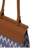 Load image into Gallery viewer, Sydney Shoulder Bag- Blue Ikat