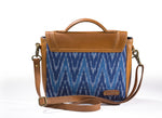 Load image into Gallery viewer, Sling Bag- Blue Ikat Durrie - October Jaipur