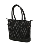 Load image into Gallery viewer, Tote - Black Ikat Durrie - October Jaipur