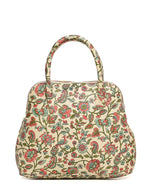 Load image into Gallery viewer, Leather Garden Tote- Cream - October Jaipur