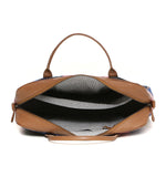 Load image into Gallery viewer, Patchwork Ikat Leather Briefcase - October Jaipur