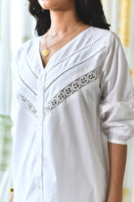 Load image into Gallery viewer, Holly Shirt Set-White