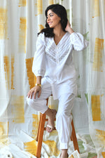 Load image into Gallery viewer, Holly Shirt Set-White