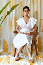 Load image into Gallery viewer, Serena Ruffle Dress-White