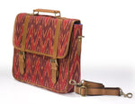 Load image into Gallery viewer, Laptop Briefcase- Red Ikat - October Jaipur