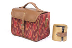 Load image into Gallery viewer, Camera Bag- Red Ikat Durrie - October Jaipur