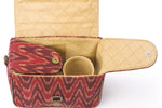 Load image into Gallery viewer, Camera Bag- Red Ikat Durrie - October Jaipur
