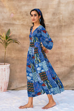 Load image into Gallery viewer, INDIGO BACKLESS DRESS