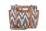 Load image into Gallery viewer, Shoulder Sling- Grey Ikat - October Jaipur