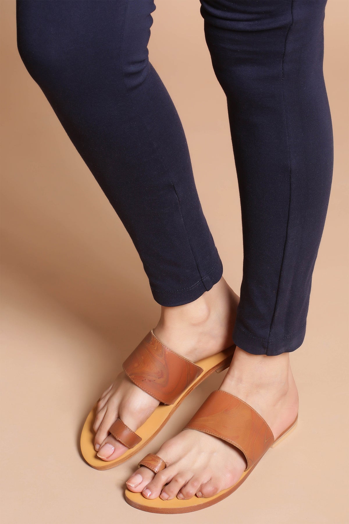 Vanshika Slippers- Tan - October Jaipur