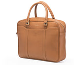 Load image into Gallery viewer, Tan Leather briefcase- Ikat Imprints - October Jaipur