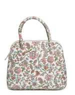 Load image into Gallery viewer, Leather Garden Tote- White - October Jaipur