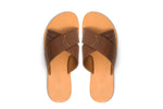 Load image into Gallery viewer, Criss Cross Slipper- Tan - October Jaipur