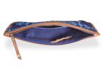 Load image into Gallery viewer, Woven Clutch- Blue Ikat - October Jaipur