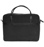 Load image into Gallery viewer, Black Canvas Leather Briefcase - October Jaipur