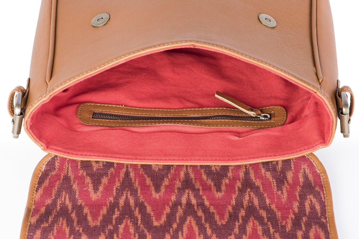 Saddle- Red Ikat - October Jaipur