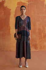 Load image into Gallery viewer, MOIRA LONG DRESS- INDIGO
